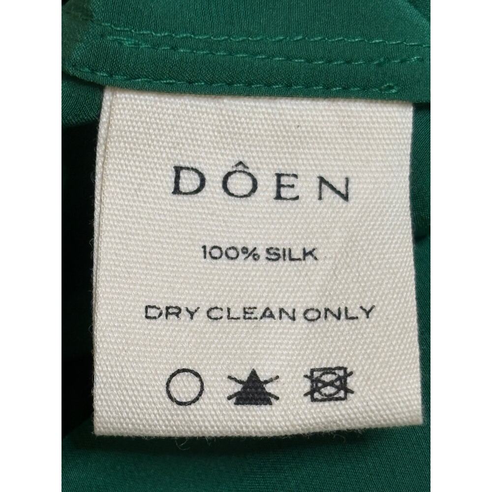 SOLD SOLD DÔEN NWT Stasia Wide Leg Pant Emerald Ivy Silk Size Large - Picture 6 of 8